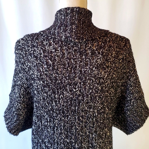 White House Black Market Marled Drop Sleeve Long Cardigan Black And White Size S - Picture 5 of 8